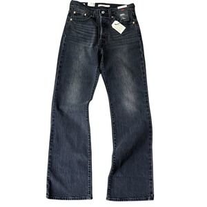 Levi's Wedgie Boot Cut  Jeans Women's Size 27x32" High Rise Button Fly Black NWT
